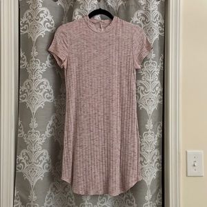 Small Pink Textured Shift Dress